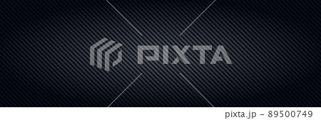 Carbon fiber. Black interlaced fibers texture, light material for sport car tuning and strong aramid structure dark panoramic vector background 89500749