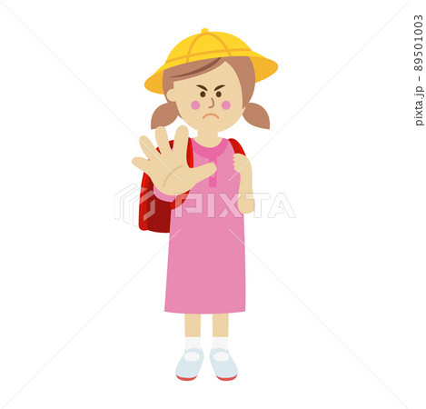 拒否する子供のイラストイメージ 拒否する子供のイラストイメージ 89501003