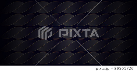 Abstract luxury background with black twisted ribbons and golden lines. Flowing ribbon shape. Modern spiral stripes. Luxury and elegant style. Vector illustration Abstract luxury background with black twisted ribbons and golden lines. Flowing ribbon shape. Modern spiral stripes. Luxury and elegant style. Vector illustration 89501726