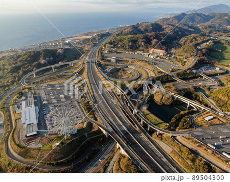 淡路島の淡路SA付近の上空から 89504300