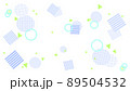カラフルポップな幾何学模様の背景素材(ブルー系) 89504532