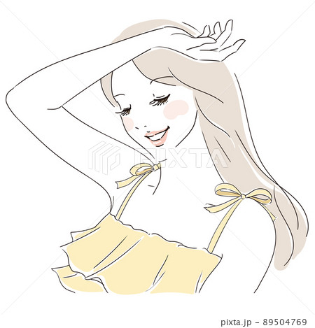 ロングヘアの可愛い女性　美容イメージ 89504769