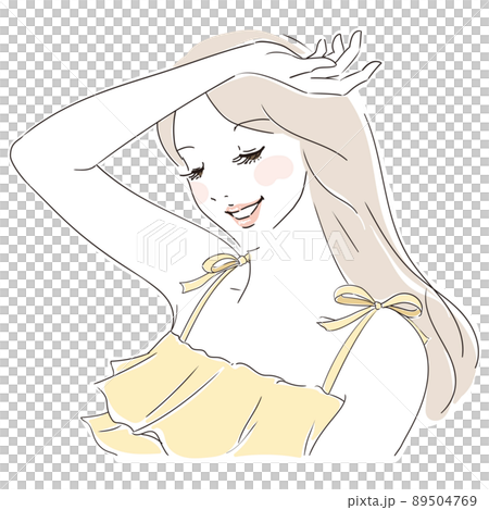 ロングヘアの可愛い女性　美容イメージ 89504769