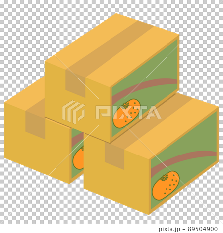 Stacked orange boxes, cardboard boxes 89504900
