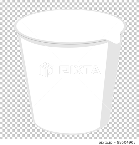 蓋をしたカップ麺のイラスト素材