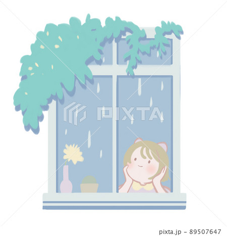 可愛い梅雨のイラスト 89507647