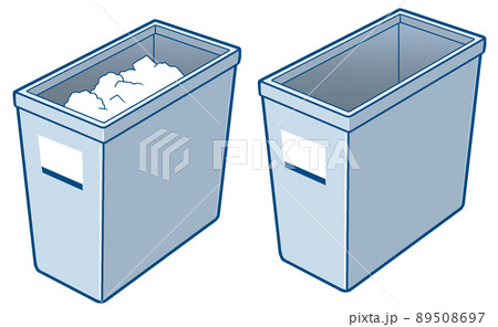 ゴミ箱・ダストボックスのイラスト2種類【オフィス用・職場・部屋・掃除・片付け】 89508697