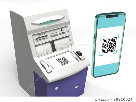 スマホATM 銀行ATM 現金不要 カードナシ 入金 支払い 引き出し他(3DCGイメージ) スマホATM 銀行ATM 現金不要 カードナシ 入金 支払い 引き出し他(3DCGイメージ) 89510024