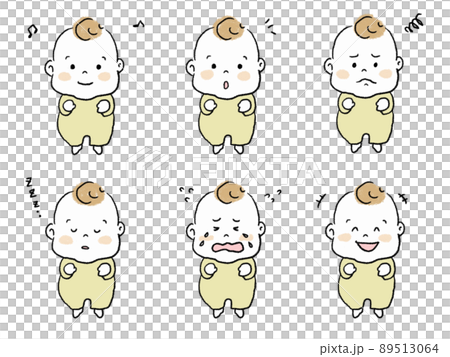 Baby with various facial expressions Baby with various facial expressions 89513064