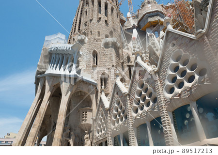 Statue on facade of Sagrada Familia Statue on facade of Sagrada Familia 89517213