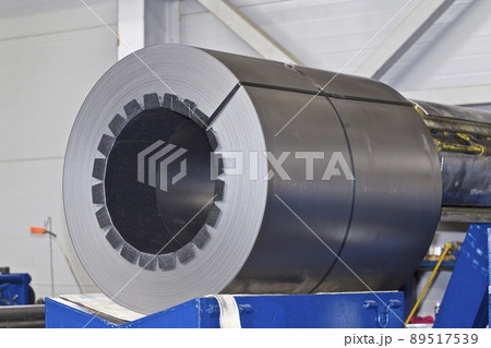 Rolls of cold-rolled galvanized steel in stock 89517539