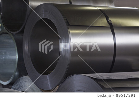 Rolls of cold-rolled galvanized steel in stock 89517591