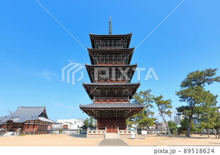 【香川県】四国霊場「第75番札所」総本山善通寺（五重塔と釈迦堂） 89518624