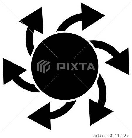 Circular Rotation - Vector Icon Illustration 89519427
