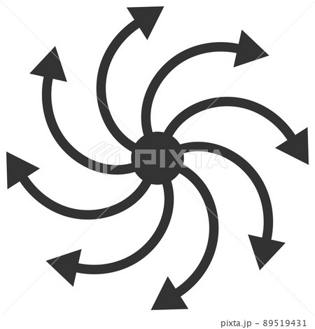 Swirl Rotation - Vector Icon Illustration 89519431