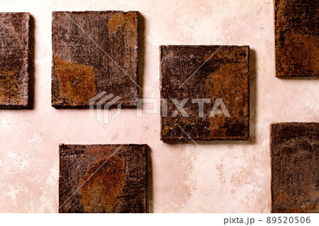 Textured ceramic tiles for background Textured ceramic tiles for background 89520506