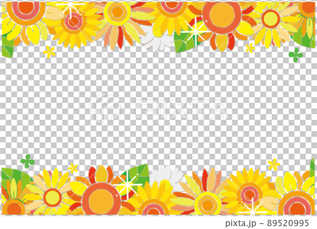 向日葵花框背景素材上下線 向日葵花框背景素材上下線 89520995