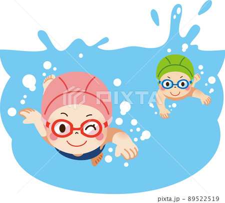 泳ぐ子供たち 89522519