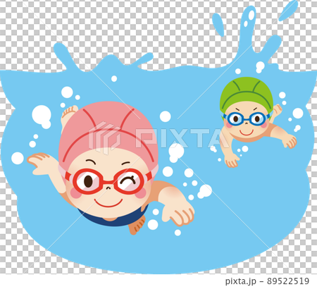 Children swimming Children swimming 89522519