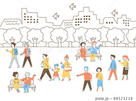 街に住む人々_セット02_色 89523219