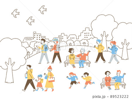 街に住む人々_セット01_色 89523222