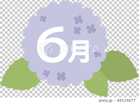 Simple and cute June title illustration Hydrangea 89524677