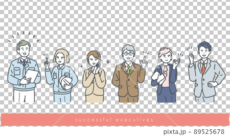 企業主和公司高管的正面形象插圖 89525678