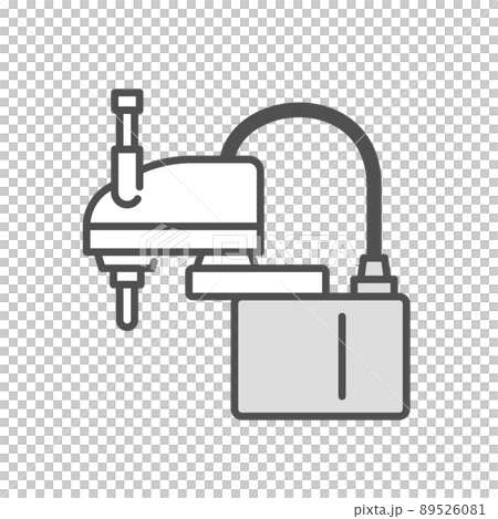 産業用ロボット、SCARA型ロボットのベクターイラスト 89526081