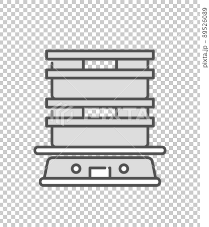 工場で働く無人搬送車。コンテナを運ぶイラスト素材。 工場で働く無人搬送車。コンテナを運ぶイラスト素材。 89526089