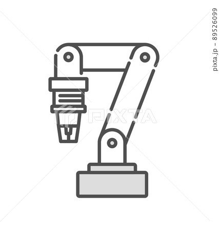 Industrial robot. Clip art of arm type robot.	 89526099