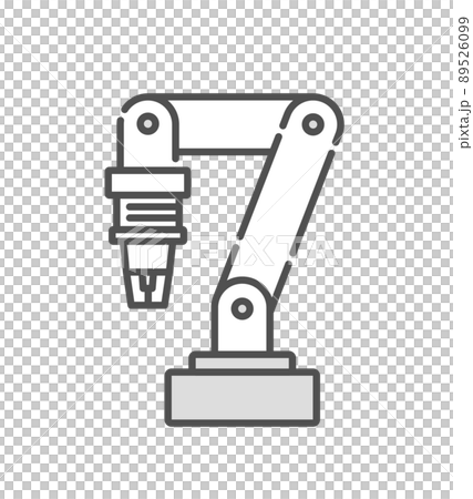 Industrial robot. Clip art of arm type robot.	 89526099