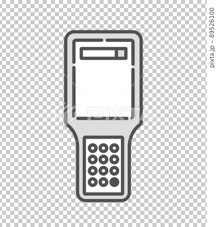 在庫管理業務を効率化するハンディターミナルのイラスト。 89526100