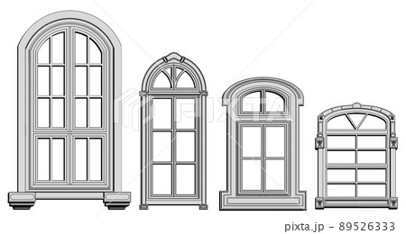 Architectural Sketch Of Balcony House With Unfilled Photo Frames In 3d  Illustration Background Window Design Balcony Window Illustration  Background Image And Wallpaper for Free Download