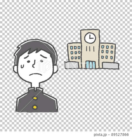 Male students who feel uneasy about school 89527866