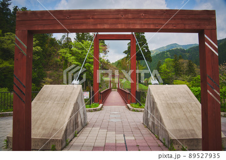 長野県 月瀬の大杉公園にある吊橋 長野県 月瀬の大杉公園にある吊橋 89527935