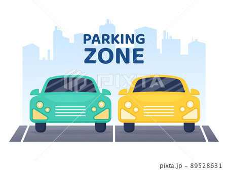 Valet Parking with Ticket Image and Multiple Cars on Public Car Park in Flat Background Cartoon Illustration Valet Parking with Ticket Image and Multiple Cars on Public Car Park in Flat Background Cartoon Illustration 89528631
