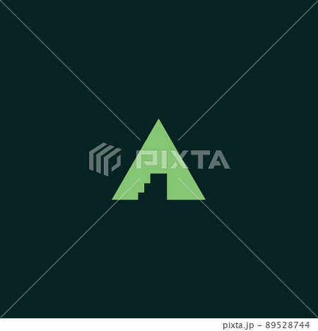 Logo design combination of triangle symbol and ladder symbol Logo design combination of triangle symbol and ladder symbol 89528744