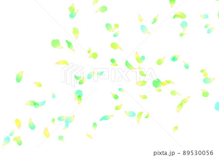 背景素材_水彩_花吹雪_緑 89530056