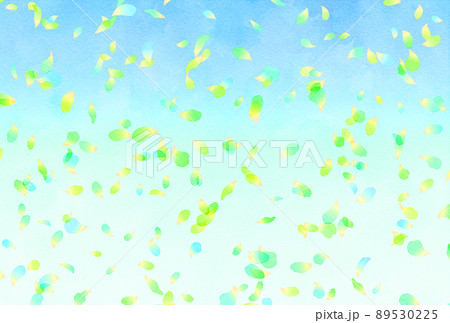 背景素材_水彩_花吹雪_黄緑 背景素材_水彩_花吹雪_黄緑 89530225