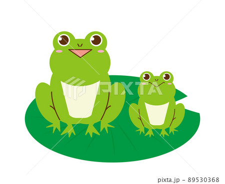 かわいいカエル ベクターイラスト かわいいカエル ベクターイラスト 89530368