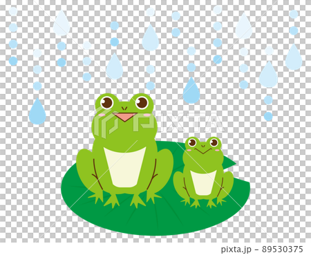 かわいいカエル ベクターイラスト かわいいカエル ベクターイラスト 89530375