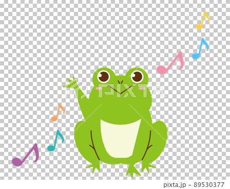 かわいいカエル ベクターイラスト かわいいカエル ベクターイラスト 89530377
