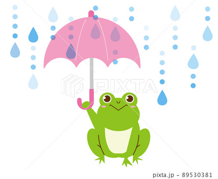 かわいいカエル　ベクターイラスト 89530381
