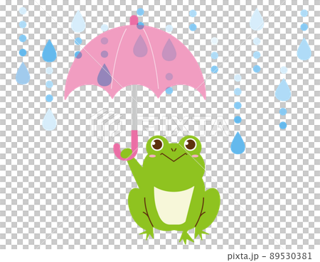 かわいいカエル　ベクターイラスト 89530381