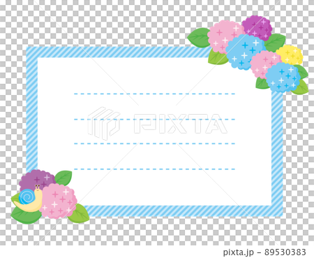 Snail and Hydrangea Dendenmushi Illustration Message Card 89530383