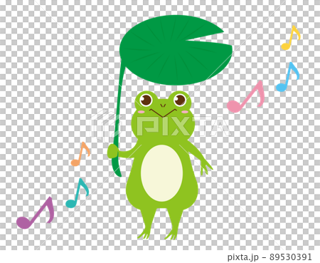 かわいいカエル ベクターイラスト かわいいカエル ベクターイラスト 89530391