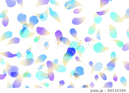 背景素材_水彩_花吹雪_青 89530399