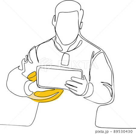 Continuous one line drawing ofengineer wearing uniform and safety helmet 89530430