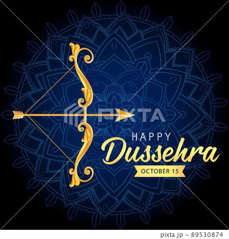 Happy Dussehra Hindu festival poster Happy Dussehra Hindu festival poster 89530874