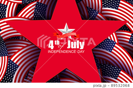 Abstract composition of the American flag, the national symbol of the USA, frame with red flag Abstract composition of the American flag, the national symbol of the USA, frame with red flag 89532068